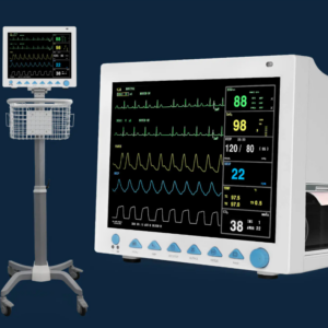 MONITEUR MULTIPARAMETRIQUE SUR PIEDS A ROULETTES