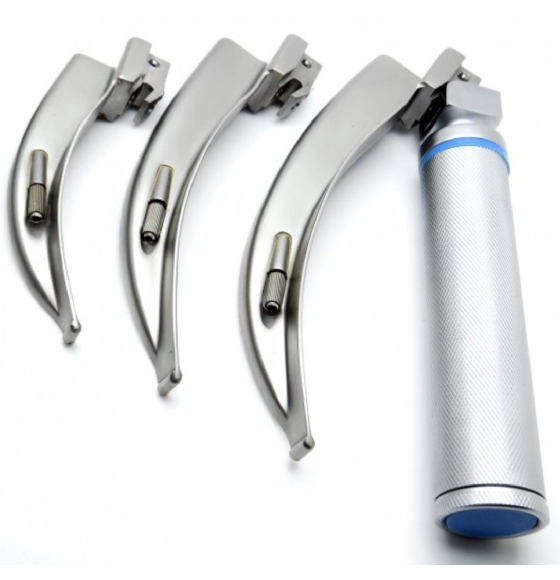 COFFRET LARYNGOSCOPE MILLER 3 OU 4 LAMES N + MANCHE