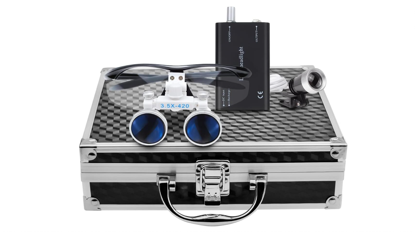 LOUPE BINOCULAIRE AVEC LAMPE FRONTALE LED 3.5X – Image 2