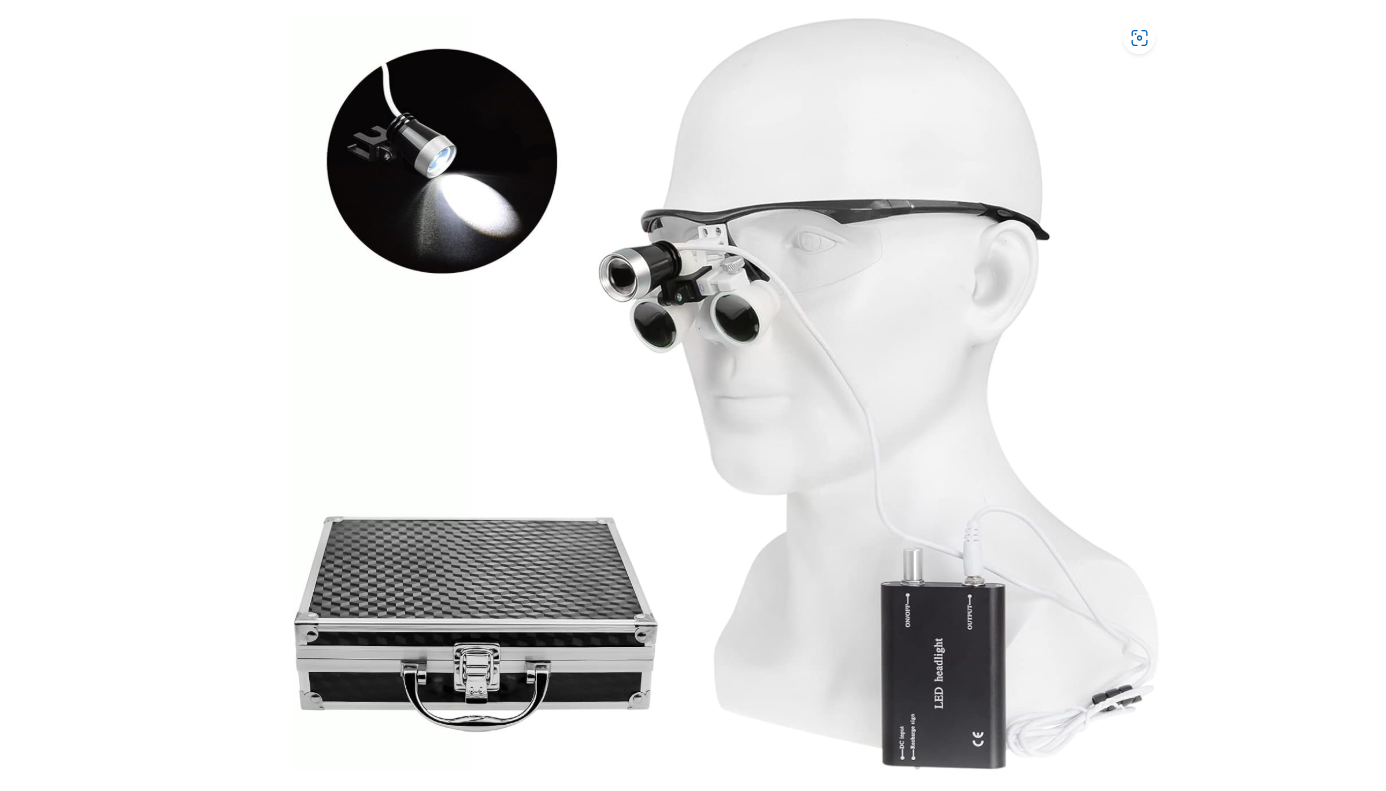 LOUPE BINOCULAIRE AVEC LAMPE FRONTALE LED 3.5X – Image 3