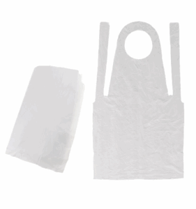 TABLIER JETABLE IMPERMEABLE EN PLASTIQUE P/25