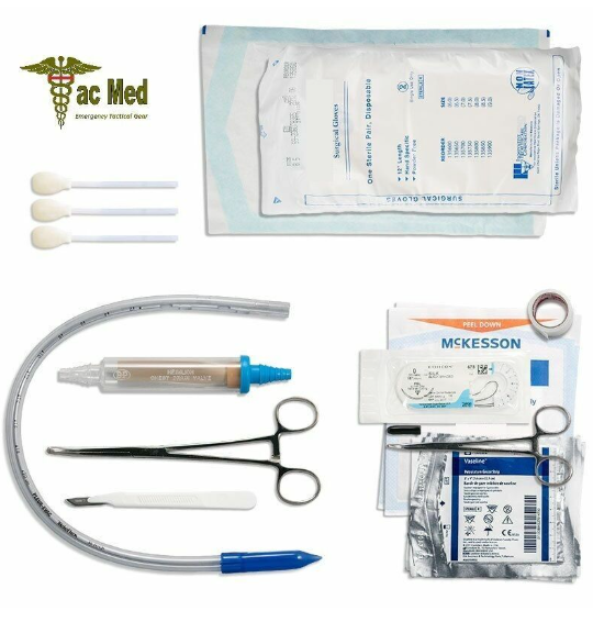 KIT DE DRAINAGE THORACIQUE D'URGENCE TACTIQUE POUR THORACOSTOMIE