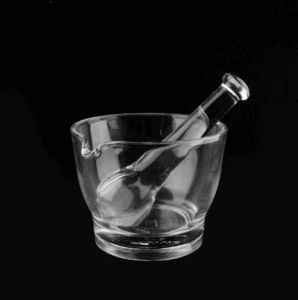 MORTIER ET PILON EN VERRE