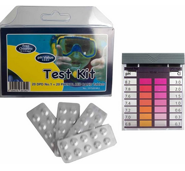 POOL TEST / KIT DE TEST POUR CHLORE ET PH AVEC DPD ET PHENOL – Image 2