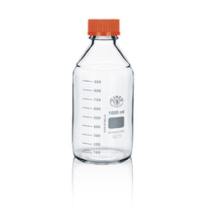 FLACON EN VERRE PYREX GRADUE AVEC FILETAGE GL45