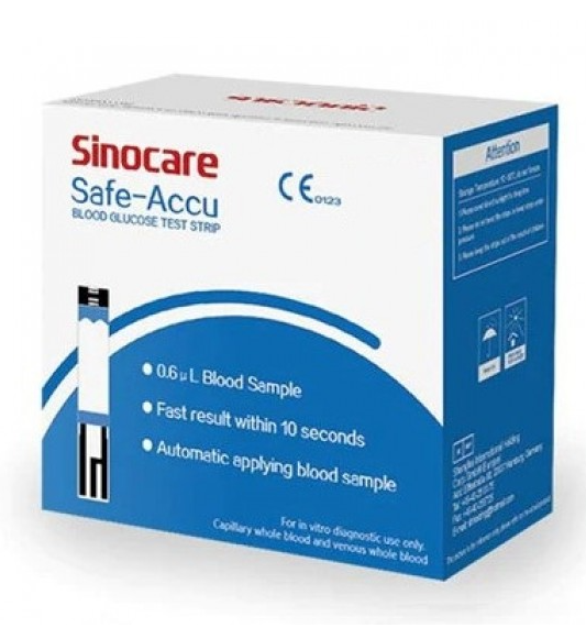 BANDELETTES GLUCOMETRE SINOCARE BOITE DE 50 – Image 3